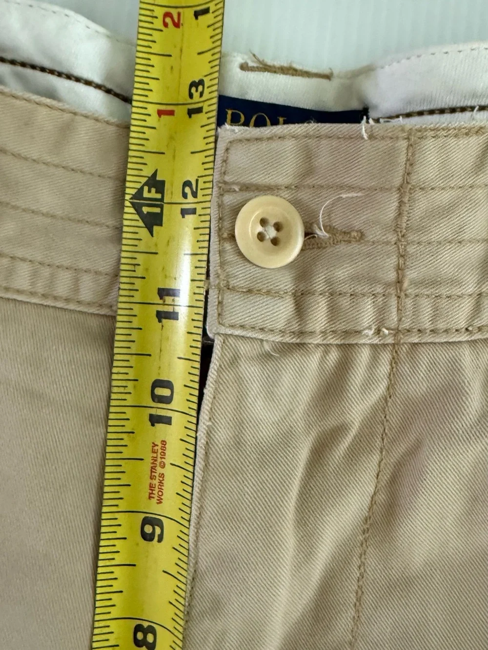 Polo Ralph Lauren Cargo Shorts Men 36 Khaki Cotton Utility Military 10”